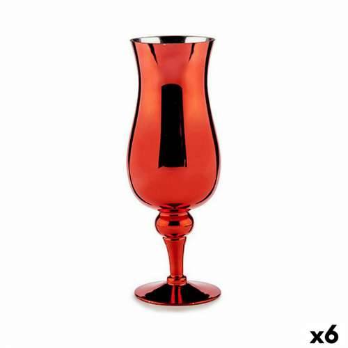 Svijećnjak Kristal Crvena 13,5 x 35 x 13,5 cm (6 kom.) Cijena