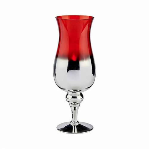 Svijećnjak Kristal Crvena Srebrna 13 x 35 x 13 cm (6 kom.) Cijena