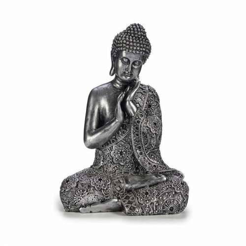 Ukrasna figura Buda Sjedeći Srebrna 22 x 33 x 18 cm (4 kom.) Cijena