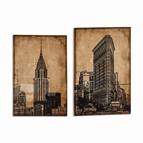 Platno New York 90 x 3 x 60 cm (4 kom.) Cijena