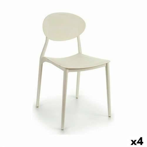 Blagavaonska stolica Bijela Plastika 41 x 81 x 49 cm (4 kom.) Cijena