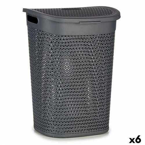 Košara za Rublje Kipit 4790-2 Antracitna Plastika 60 L 43,5 x 57,5 x 34 cm (6 kom.) Cijena