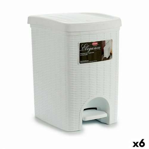 Koš za Papir na Pedalu Stefanplast Elegance Bijela Plastika 20 L (6 kom.) Cijena
