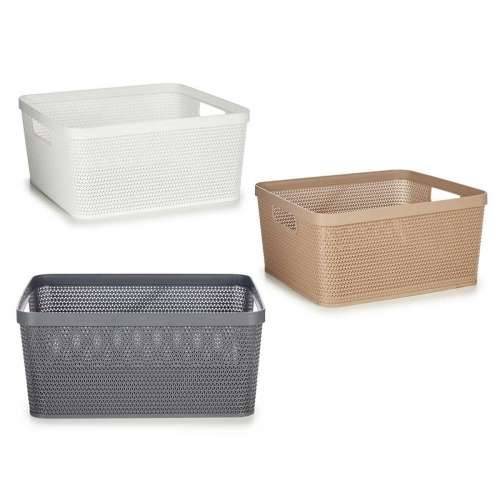 Višenamjenska Košara Kipit 4730 Bijela Bež Siva Plastika 10 L 36 x 15 x 29 cm (18 kom.) Cijena