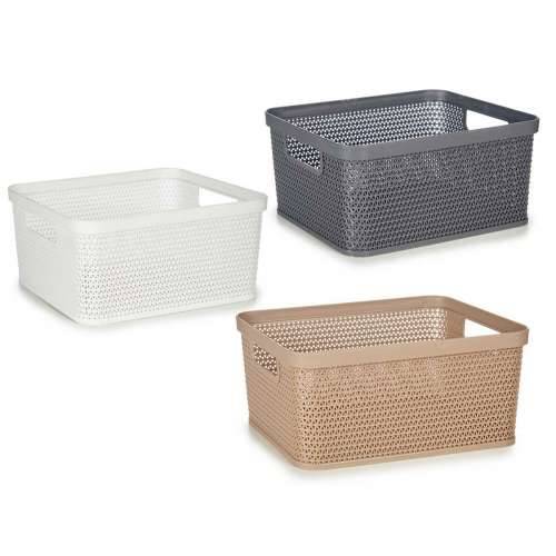 Višenamjenska Košara Kipit 4710 Bijela Bež Siva Plastika 2,5 L 24,5 x 10,4 x 18,5 cm (18 kom.) Cijena