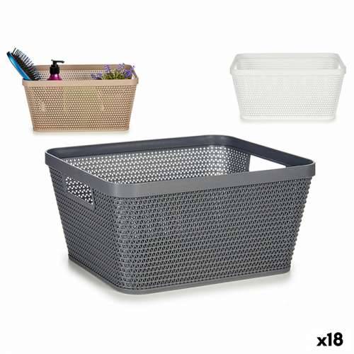 Višenamjenska Košara Kipit 4720 Bijela Bež Siva Plastika 5 L 29,5 x 13 x 23 cm (18 kom.) Cijena