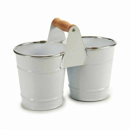 Tegla za biljke Ibergarden D60088-D Bijela Srebrna Drvo Zinc Dvostruki 20 x 15 x 10,2 cm (24 kom.) Cijena