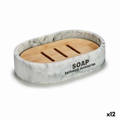 Porte-savon Berilo CN-B5598M-2 Smeđa Smola Mramor 8 x 2,5 x 12,5 cm 12,5 x 2,5 x 8,5 cm (12 kom.) Cijena