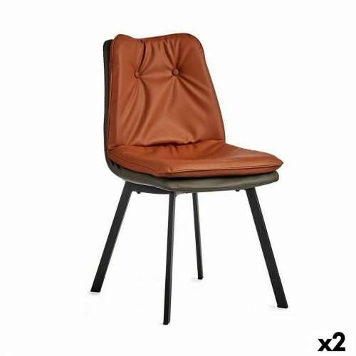 Fotelja Prekidača Smeđa Crna Siva Čelik 62 x 85 x 47 cm (2 kom.) Cijena