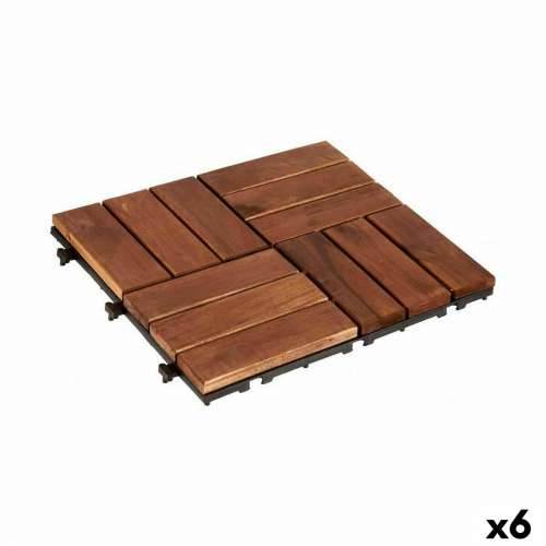 Međudosbno povezive podne pločice Ibergarden A12P3030TDC-3A Smeđa Polietilen Drvo akacije 30 x 2,8 x 30 cm (6 kom.) Cijena
