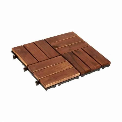 Međudosbno povezive podne pločice Ibergarden A12P3030TDC-3A Smeđa Polietilen Drvo akacije 30 x 2,8 x 30 cm (6 kom.) Cijena