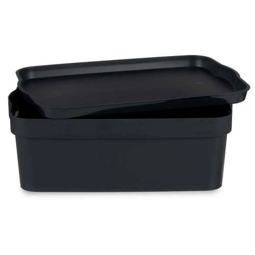 Kutija za Pospremanje s Poklopcem Kipit TP593-1 Antracitna Plastika 6 L 21 x 11 x 32 cm (12 kom.) Cijena