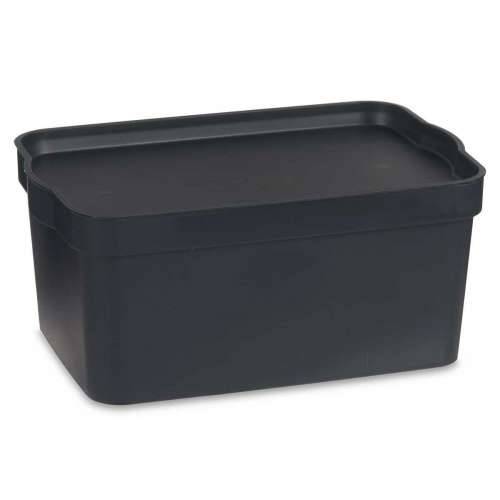 Kutija za Pospremanje s Poklopcem Kipit TP594-1 Antracitna Plastika 7,5 L 21 x 14,2 x 32 cm (12 kom.) Cijena