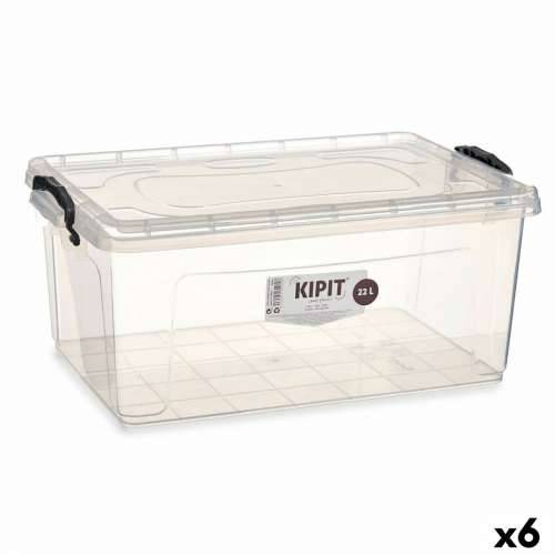 Kutija za Pospremanje s Poklopcem Providan Plastika 22 L 32 x 20,5 x 50 cm (6 kom.) Cijena