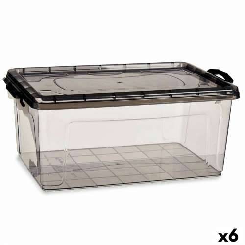 Kutija za Pospremanje s Poklopcem Kipit TP547-2 Antracitna Plastika 22 L (6 kom.) Cijena