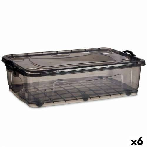 Kutija za Pospremanje s Kotačima Kipit TP484-2 Antracitna Plastika 40 L (6 kom.) Cijena