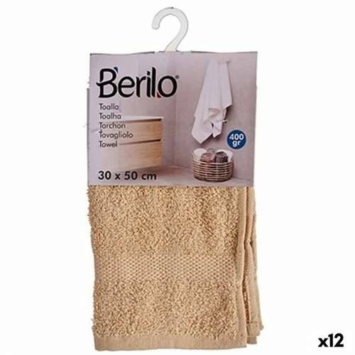 Ručnik za kupanje Berilo 89656 Krema 80 % pamuk 20 % Poliester 30 x 50 cm (12 kom.) Cijena
