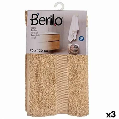 Ručnik za kupanje Berilo 89658 Krema 80 % pamuk 20 % Poliester 70 x 130 cm (3 kom.) Cijena