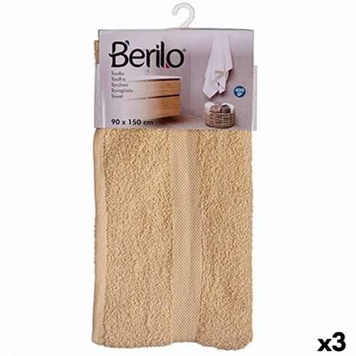 Ručnik za kupanje Berilo 89659 Krema 80 % pamuk 20 % Poliester 90 x 150 cm (3 kom.) Cijena