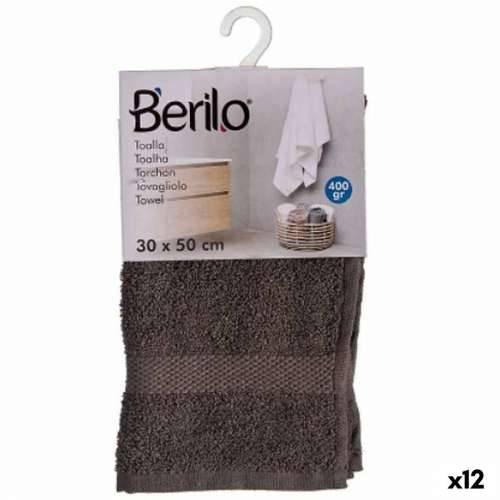 Ručnik za kupanje Berilo 89668 Siva 80 % pamuk 20 % Poliester 30 x 50 cm (12 kom.) Cijena
