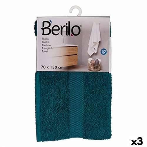 Ručnik za kupanje Berilo 89674 Plava 80 % pamuk 20 % Poliester 70 x 130 cm (3 kom.) Cijena