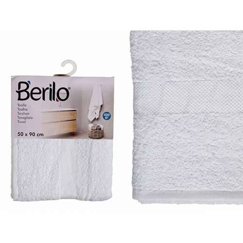 Ručnik za kupanje Berilo 89677 Bijela 80 % pamuk 20 % Poliester 50 x 90 cm (6 kom.) Cijena
