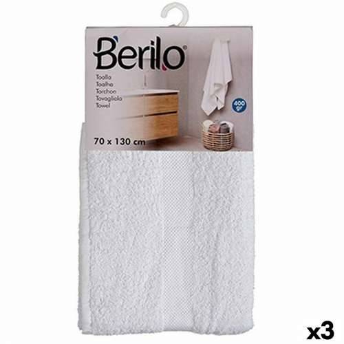 Ručnik za kupanje Berilo 89678 Bijela 80 % pamuk 20 % Poliester 70 x 130 cm (3 kom.) Cijena
