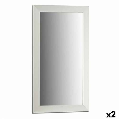 Zidno ogledalo 77604 Bijela 64,3 x 84,5 x 1,5 cm Pravokutno (2 kom.) Cijena