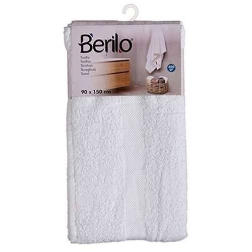 Ručnik za kupanje Berilo 89679 Bijela 80 % pamuk 20 % Poliester 90 x 150 cm 90 x 0,5 x 150 cm (3 kom.) Cijena