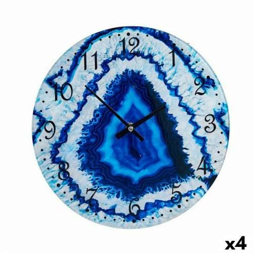 Zidni sat Mramor Plava Kristal 30 x 4 x 30 cm (4 kom.) Cijena