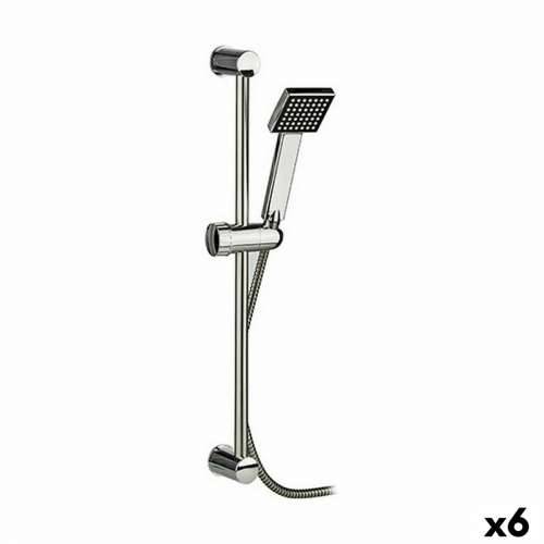 Glava tuša s cijevi za direktan mlaz Berilo 9721159BC Srebrna Čelik Plastika Kvadratno 18 x 8 x 72,5 cm 3 Dijelovi (6 kom.) Cijena