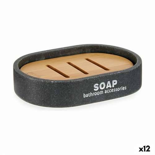 Porte-savon Berilo 77934 Smeđa Siva Smola 8 x 2,5 x 12,5 cm (12 kom.) Cijena