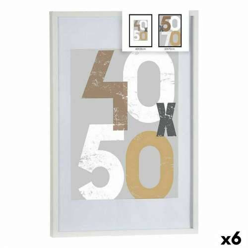 Okvir za sliku 52,5 x 2,5 x 72,5 cm Bijela Plastika Drvo MDF (6 kom.) Cijena