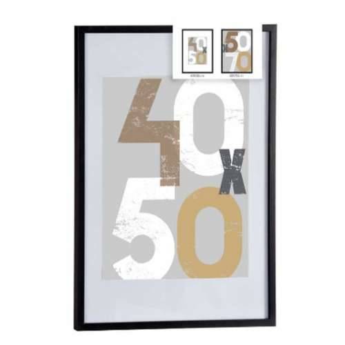 Ramă foto de Perete Crna Plastika Drvo MDF 52,5 x 2,5 x 72,5 cm (6 kom.) Cijena