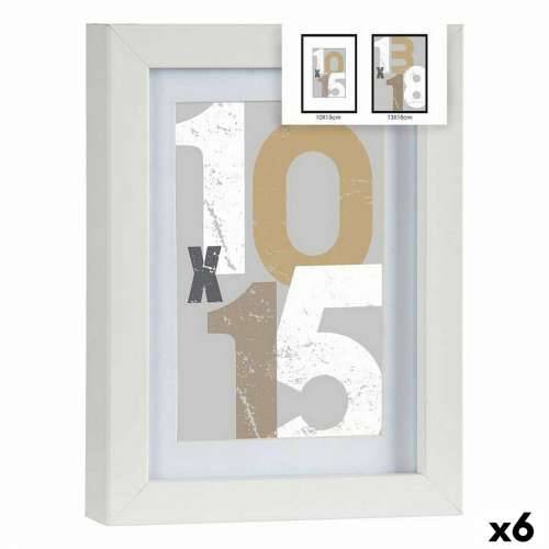 Okvir za sliku Bijela Staklo Drvo MDF 16 x 21 x 2,5 cm (6 kom.) Cijena