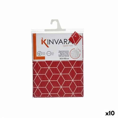 Stolnjak Kinvara CUBIC-26195-1 Granatna Tanko platno 140 x 180 cm Sredstvo protiv mrlja Apstraktno (10 kom.) Cijena