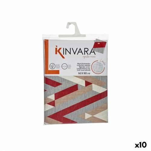 Stolnjak Kinvara ZIGI-21469-26 Granatna Tanko platno 140 x 180 cm Sredstvo protiv mrlja Crte (10 kom.) Cijena