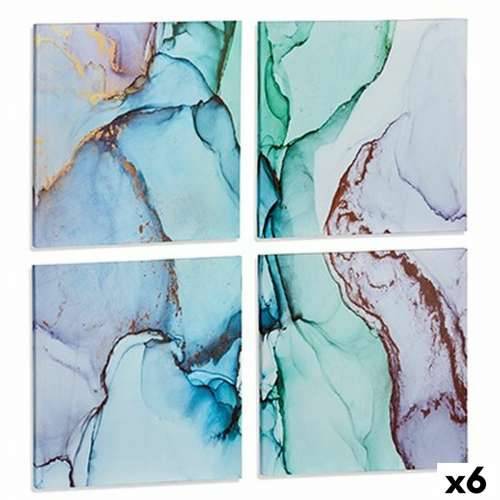 Set od Keturios slike Platno Mramor Plava 35 x 7 x 35 cm (6 kom.) Cijena
