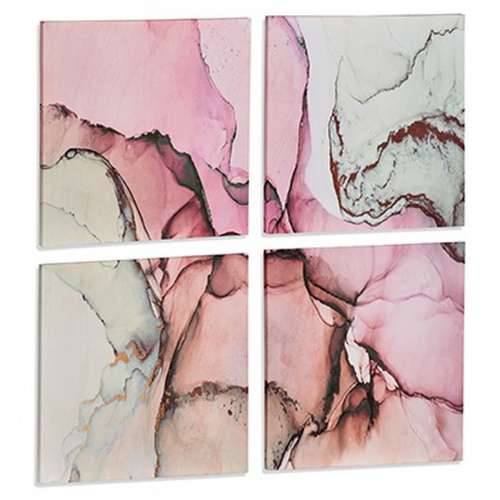 Set od Keturios slike Platno Roza Mramor 35 x 7 x 35 cm (6 kom.) Cijena