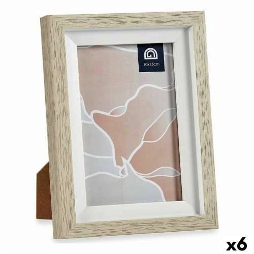 Okvir za sliku 13,5 x 18,8 x 2 cm Kristal Bež Bijela Plastika (6 kom.) Cijena
