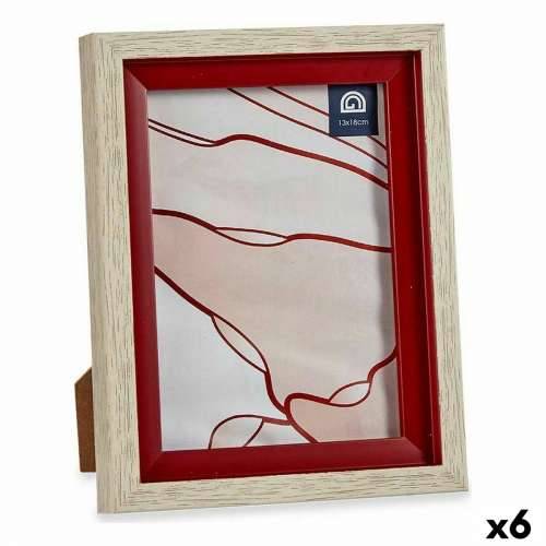 Okvir za sliku 17 x 2 x 21,8 cm Kristal Crvena Drvo Smeđa Plastika (6 kom.) Cijena