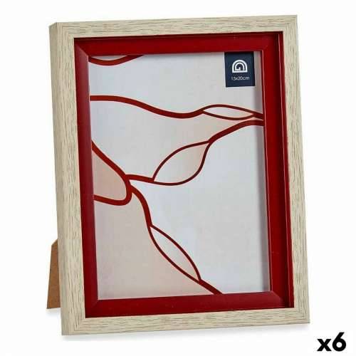 Okvir za sliku 18,8 x 2 x 24 cm Kristal Crvena Drvo Smeđa Plastika (6 kom.) Cijena