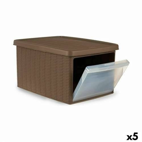 Kutija za Pospremanje s Poklopcem Stefanplast Elegance Sānu Bež Plastika 29 x 21 x 39 cm (5 kom.) Cijena