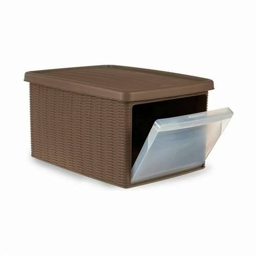 Kutija za Pospremanje s Poklopcem Stefanplast Elegance Sānu Bež Plastika 29 x 21 x 39 cm (5 kom.) Cijena