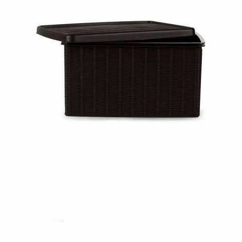 Kutija za Pospremanje s Poklopcem Stefanplast Elegance Sānu Smeđa Plastika 29 x 21 x 39 cm (5 kom.) Cijena