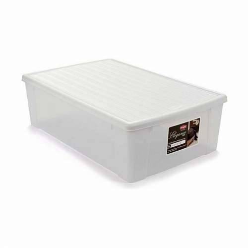 Kutija za Pospremanje s Poklopcem Stefanplast Elegance Bijela Plastika 38,5 x 17 x 59,5 cm (6 kom.) Cijena