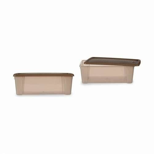 Kutija za Pospremanje s Poklopcem Stefanplast Elegance Bež Plastika 5 L 19,5 x 11,5 x 33 cm (12 kom.) Cijena
