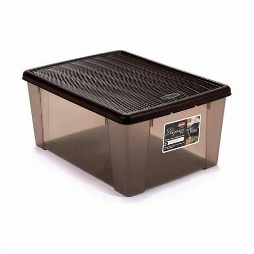 Kutija za Pospremanje s Poklopcem Stefanplast Elegance Smeđa Plastika 15 L 29 x 17 x 39 cm (6 kom.) Cijena