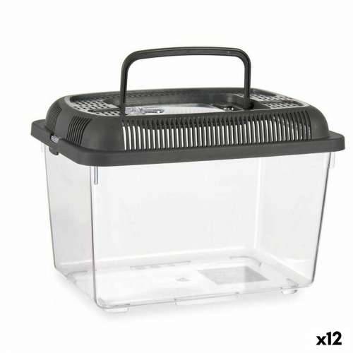Spremnik za ribu S ručkom Srednji Antracitna Plastika 3 L 17 x 16 x 24 cm (12 kom.) Cijena