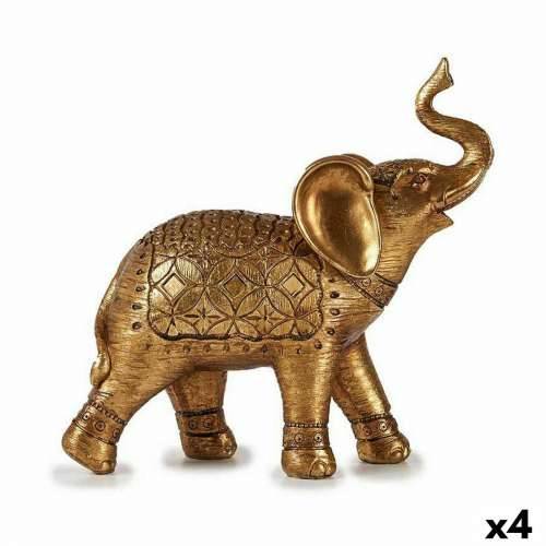 Ukrasna figura Slon zlatan 27,5 x 27 x 11 cm (4 kom.) Cijena